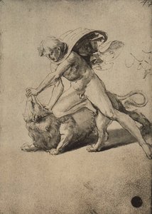 Samson combattant le lion - Raffaello Sanzio Raphael