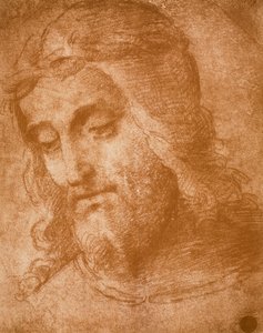 Étude pour le visage du Rédempteur - Raffaello Sanzio Raphael