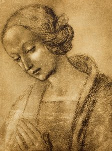 La Vierge, dessin de Raphaël. Gabinetto dei Disegni e Stampe, Galerie des Offices, Florence - Raffaello Sanzio Raphael