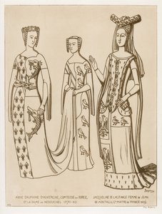 Anne Dauphine, Comtesse du Forez et la dame de Nedouchel, 1370-80. Jacqueline de Lagrange, femme de Jean de Montagu, maître de France, 1409 - Raphael Jacquemin