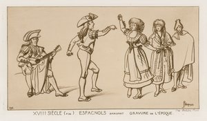 Danseurs espagnols à la fin du XVIIIe siècle - Raphael Jacquemin
