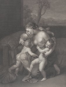 Charité avec trois petits enfants, 1795 - Raphael Morghen