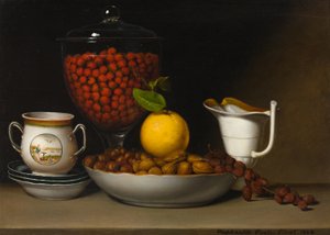 Nature morte - fraises, noix, etc. - Raphaelle Peale