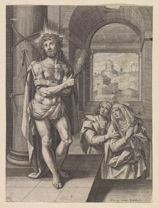 Flagellation du Christ avec Jean et Marie - Raphaël Sadeler (I)