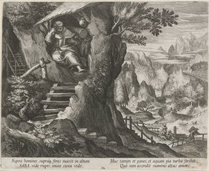 Saint Sabas en ermite - Raphaël Sadeler (I)
