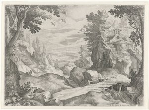 Paysage avec une chapelle - Raphaël Sadeler (I)