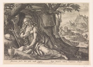 Marie Madeleine dans le désert - Raphaël Sadeler (I)