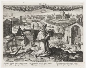 Pietas comme personnification de la piété (Belangrijkste bezigheden van een prins) (Schema, seu speculum principum)