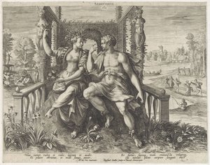 Tempérament sanguin (Vier temperamenten) - Raphaël Sadeler (I)