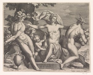 Vénus, Bacchus et Cérès - Raphaël Sadeler (I)