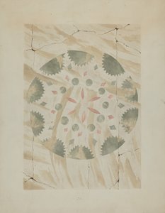 Détail du Mur Pochoir, vers 1937 - Ray Holden
