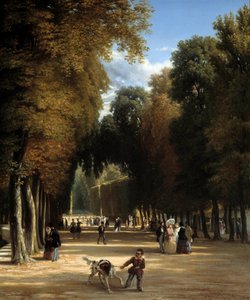 Promenade au parc de Saint-Cloud (détail) - Raymond Esbrat