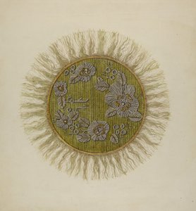 Tapis de lampe perlé, 1940 - Raymond Manupelli