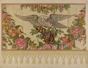 Cantonnière en chintz pour lit à baldaquin, vers 1935 - Raymond Manupelli