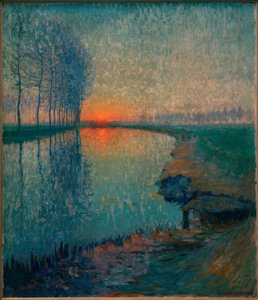 Coucher de soleil sur la Nete - Raymond de la Haye