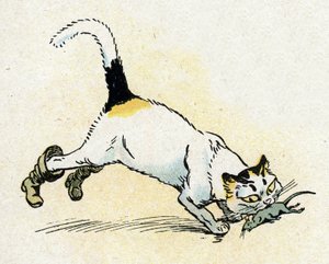 "Le Chat Botté" illustration pour les Contes de fées de Charles Perrault, vers 1920 - Raymond de la Neziere