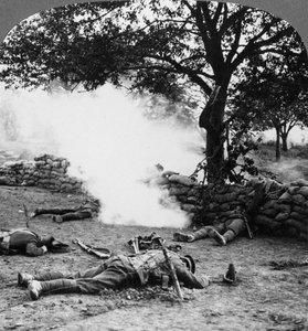 Scène de champ de bataille de la Première Guerre mondiale, 1914-1918