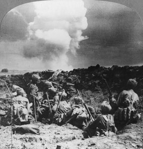 Bombardiers indiens tenant une tranchée importante près de Neuve-Chapelle, France, Première Guerre mondiale, vers 1914-1918