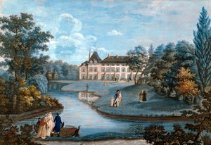 Vue de la façade et du parc du château de Malmaison