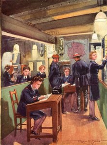 Salle de contrôle du Service national des incendies britannique en temps de guerre, Seconde Guerre mondiale - Reginald Mills