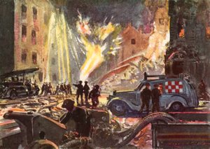Pompiers du Service national des incendies britannique en temps de guerre s
