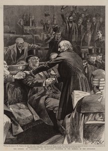 Ouverture du Parlement, réception de M. Gladstone par les membres de l