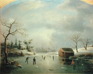 Étang de patinage à Morristown, New Jersey