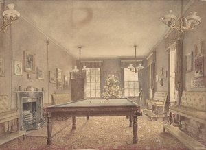 Intérieur de la salle de billard à Lupton House, Devonshire, conçu par George..., 1838 - Reid Turner