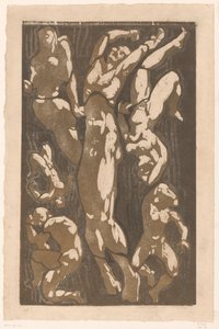 Composition avec six figures humaines - Reijer Stolk (signed by artist)