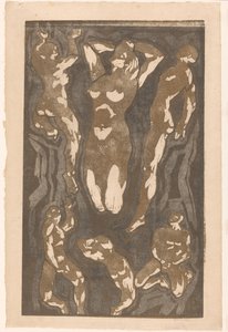 Composition avec six figures humaines - Reijer Stolk (signed by artist)