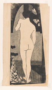 Femme debout, vue de dos