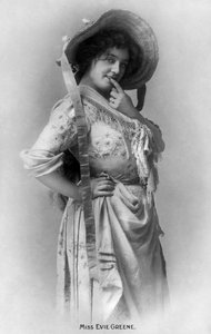 Evie Greene 1876-1917, actrice anglaise, 1905
