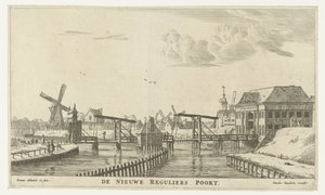 Vue de la Troisième Porte de Reguliers à Amsterdam (De nieuwe Reguliers Poort) (Stadspoorten van Amsterdam) (Nieuwe en eygentlycke afbeeldinghe der stadts-poorten van Amsterdam in 