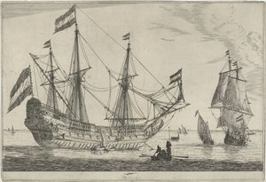 Grand voilier et une barque