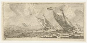 Bateaux sur une mer agitée