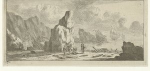 Paysage marin avec naufrage de navires - Reinier Nooms