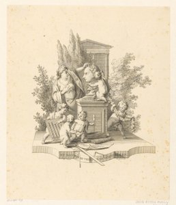 Représentation allégorique avec un buste de Jacob Otten Huslij