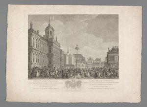 Fête de la Liberté sur la place du Dam à Amsterdam, 4 mars 1795 (Fête de la Liberté, célébrée à l