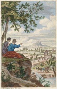 Personnages regardant un paysage - Reinier Vinkeles (I)