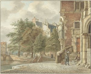 Vue sur un canal de la ville - Reinier Vinkeles (I)