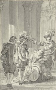 Illustration pour la pièce de théâtre Ines de Castro de Rhijnvis Feith - Reinier Vinkeles (I)