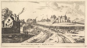 Entrée du faubourg de Saint-Marceau près de Paris, XVIIe siècle - Reinier Zeeman