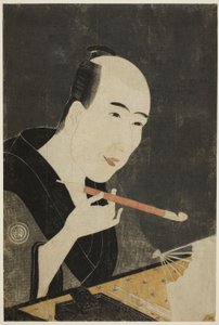 Portrait de Santo Kyoden, le maître de Kyobashi (Edo hana Kyobashi natori)