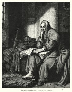 Saint Paul en prison - Rembrandt Harmensz. van Rijn (after)