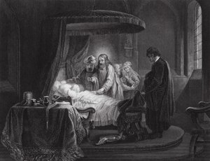 La résurrection de la fille de Jaïre, Marc, Ch V, vs 35, 42 - Rembrandt Harmensz. van Rijn (after)