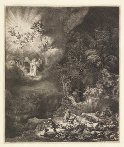 Annonciation aux bergers, 1634 - Rembrandt van Rijn