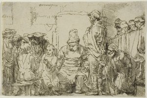 Christ assis disputant avec les docteurs - Rembrandt Harmensz. van Rijn