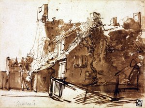 Ferme au soleil - Rembrandt van Rhijn (1606-1669) - 1635-1636 - Rembrandt Harmensz. van Rijn