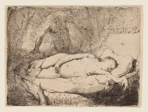 Jupiter et Antiope : Petite plaque, c.1631 - Rembrandt Harmensz. van Rijn
