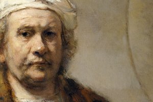 Rembrandt - Autoportrait (détail) - Rembrandt Harmensz. van Rijn